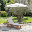 Parasol droit HAPUNA rond 2,70m de diamètre beige